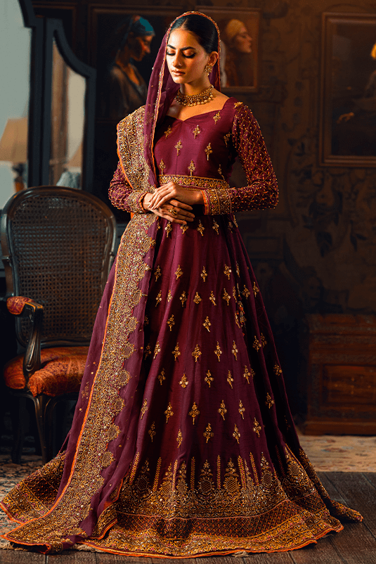Qarmazi By Zaaviay Stitched Abreshmina