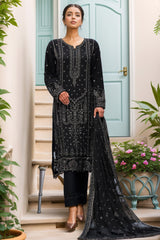 Afsany By Sada Bahar Stitched 3 Piece Luxury Formals Chiffon Vol-09 Collection'2024-CR-13-Mehendi