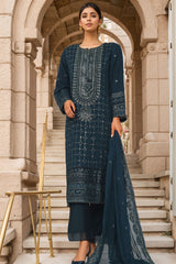 Afsany By Sada Bahar Stitched 3 Piece Luxury Formals Chiffon Vol-10 Collection'2024-CF-03-Teal
