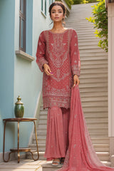 Afsany by Sada Bahar Stitched 3 Piece Luxury Chiffon Vol-11 Collection'2024-CR-26-Pink