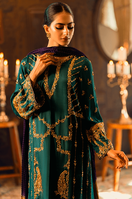 Qarmazi By Zaaviay Stitched Anahita (Three Piece)