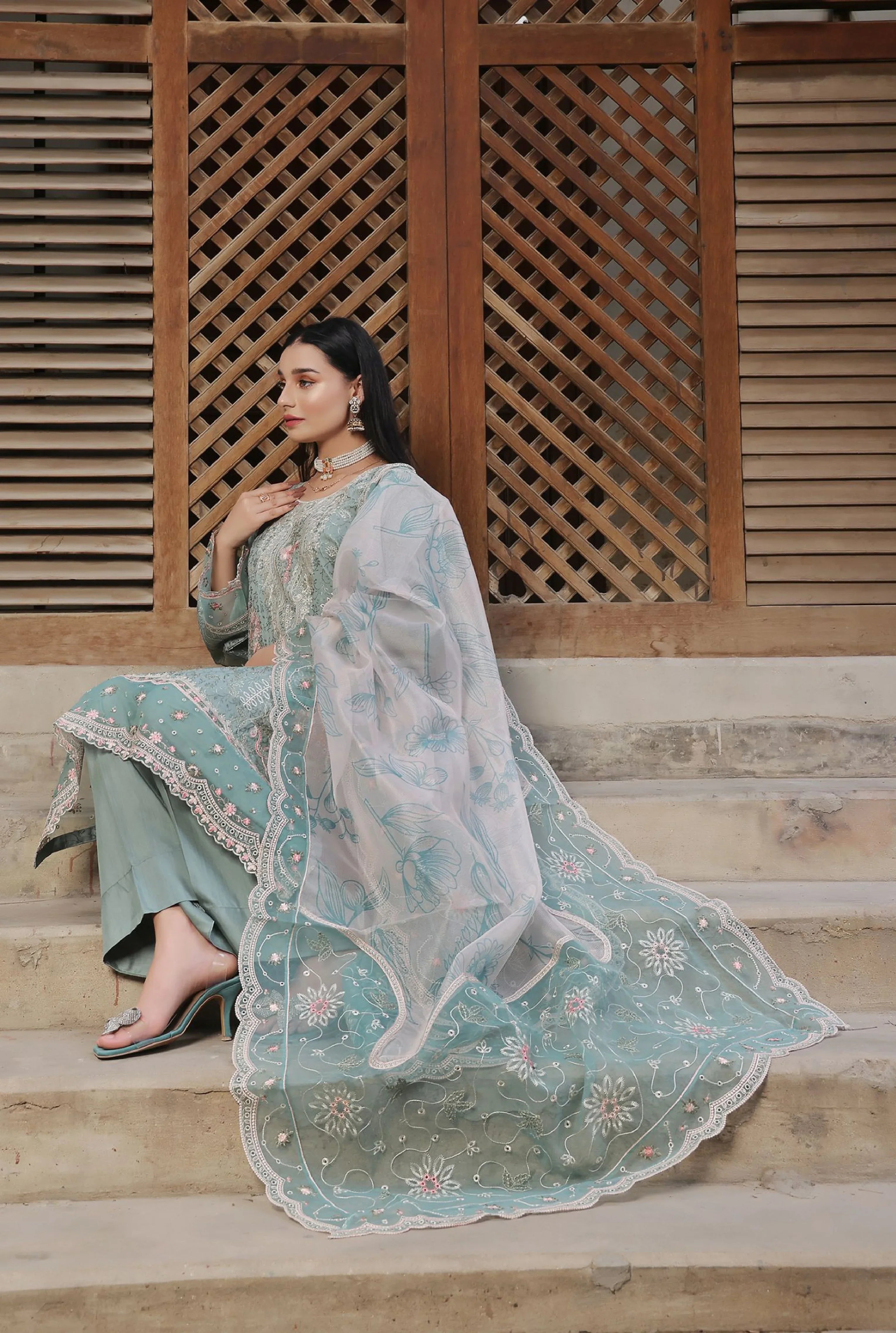 Dressline Semi Stitched 3 Pcs Emb Viscose Jacquard Collection