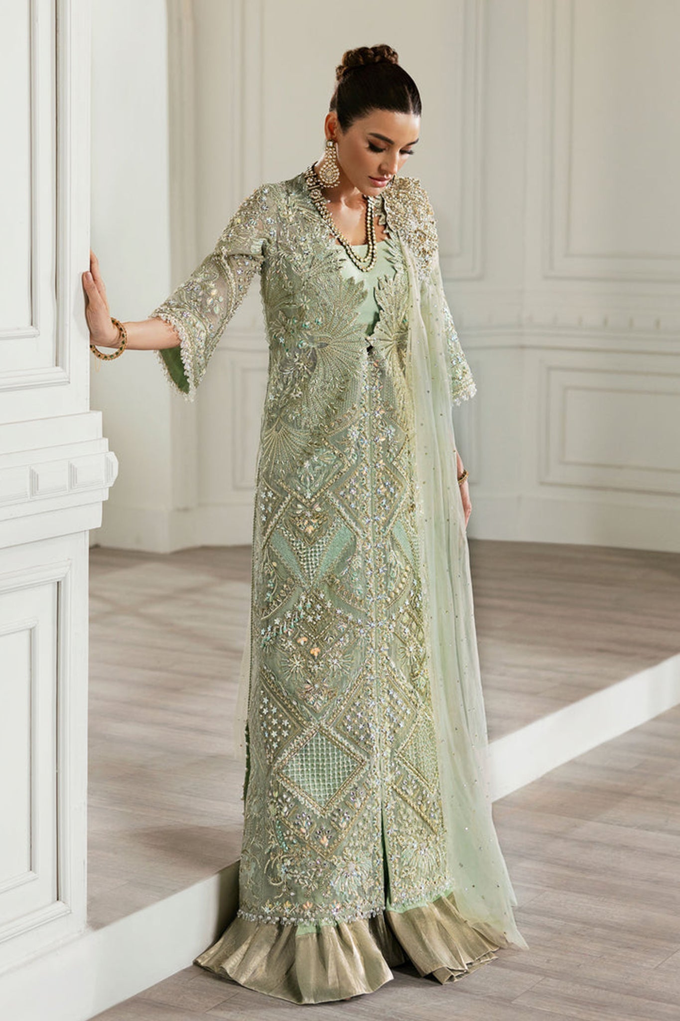 A Beautiful Chaos Saira Shakira Unstitched 3 Piece Wedding Collection'2024-01-Art Deco Glitz