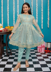 Eid Ki Khushiyan By Modest Stitched 3 Piece Cotton Frock Collection'2025-9025-Grn