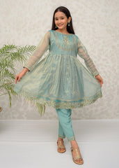 Eid Ki Khushiyan By Modest Stitched 3 Piece Cotton Frock Collection'2025-9025-Grn