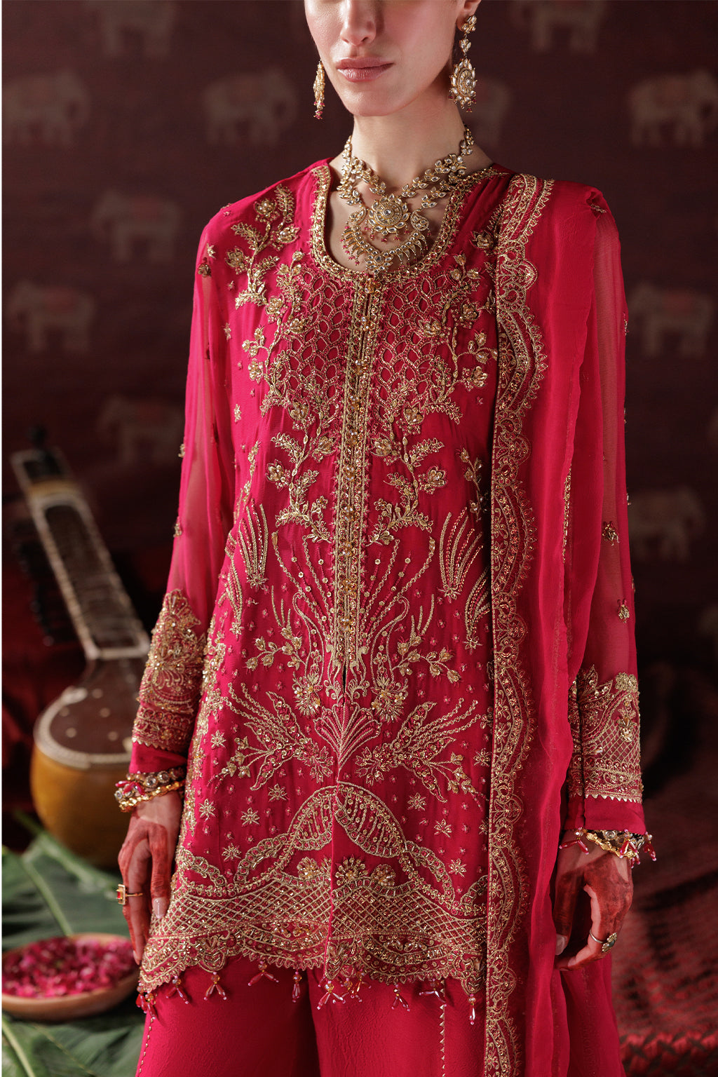 Panache By Meeral Official Unstitched 3 Piece Luxury Chiffon Formals Collection'2025-D-01