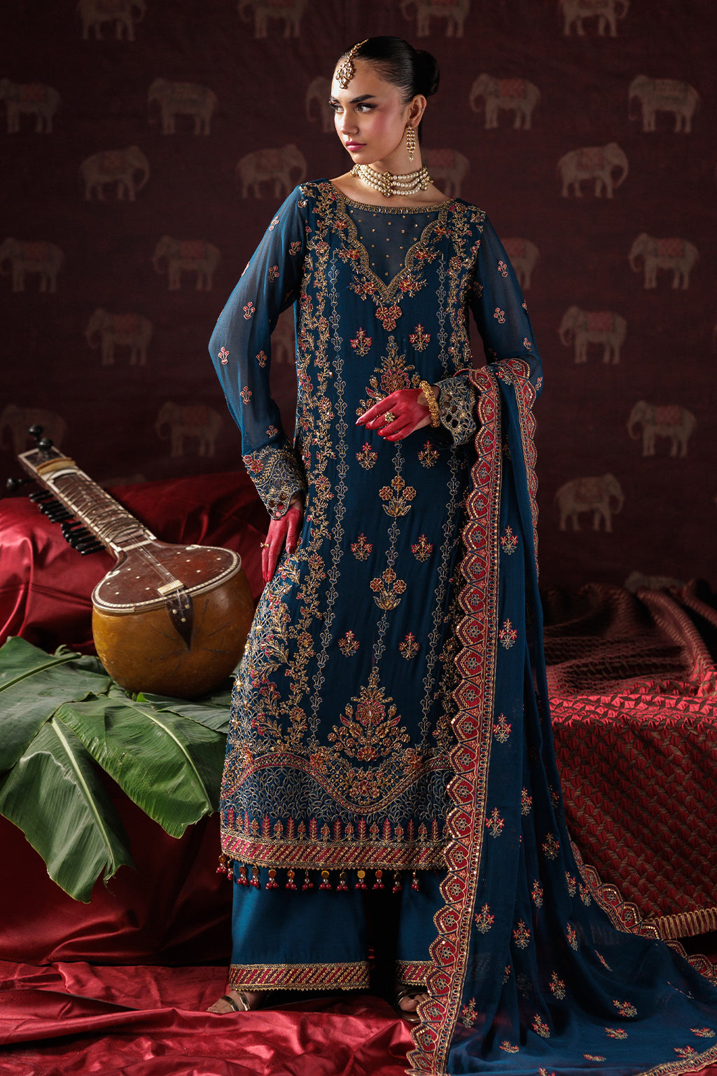 Panache By Meeral Official Unstitched 3 Piece Luxury Chiffon Formals Collection'2025-D-04