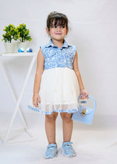 Fairy Bloom by Modest Stitched kids Formals Collection'2025-Denim Pearl
