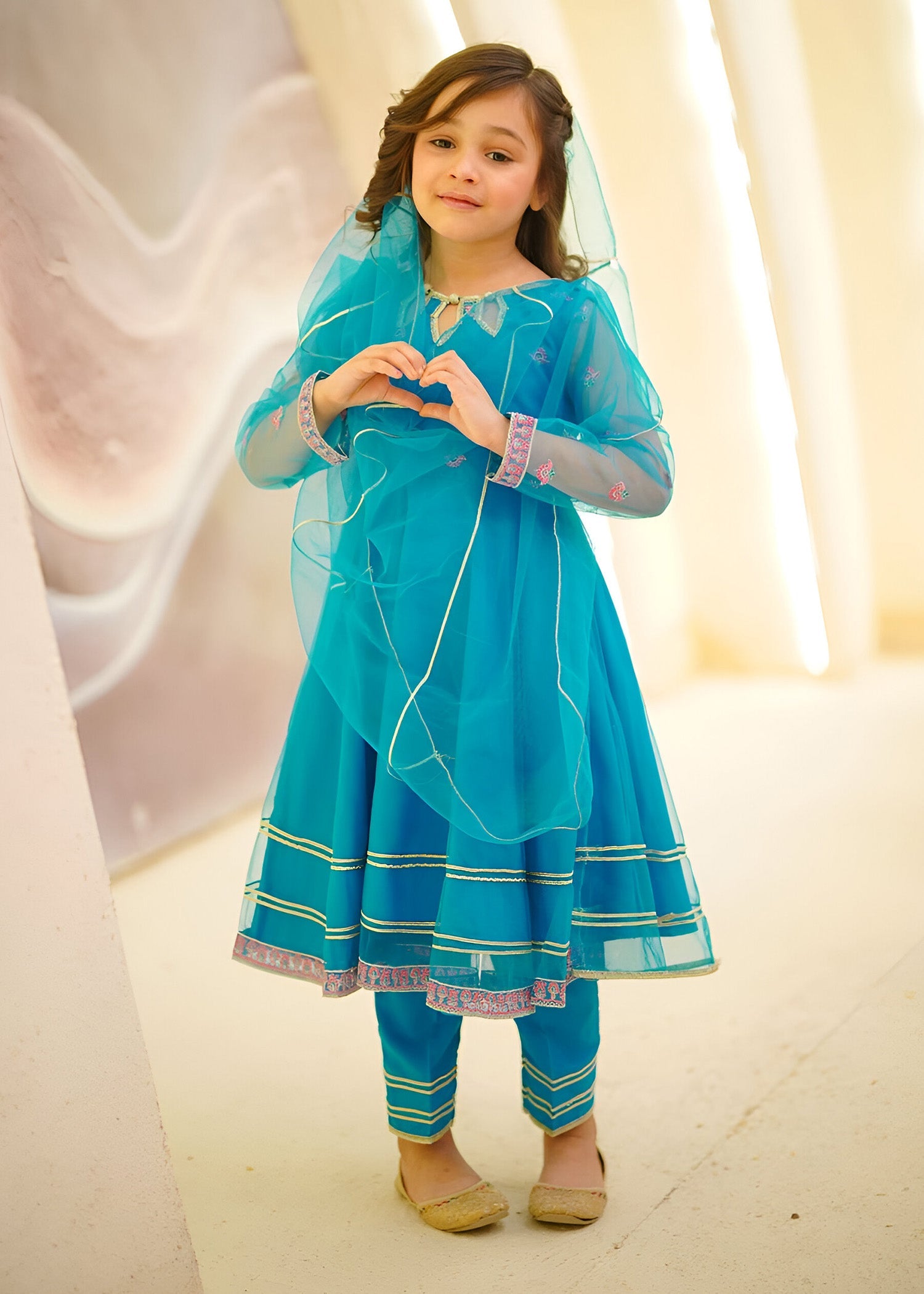 Modest Stitched 3 Piece Festive Collection-Saniya