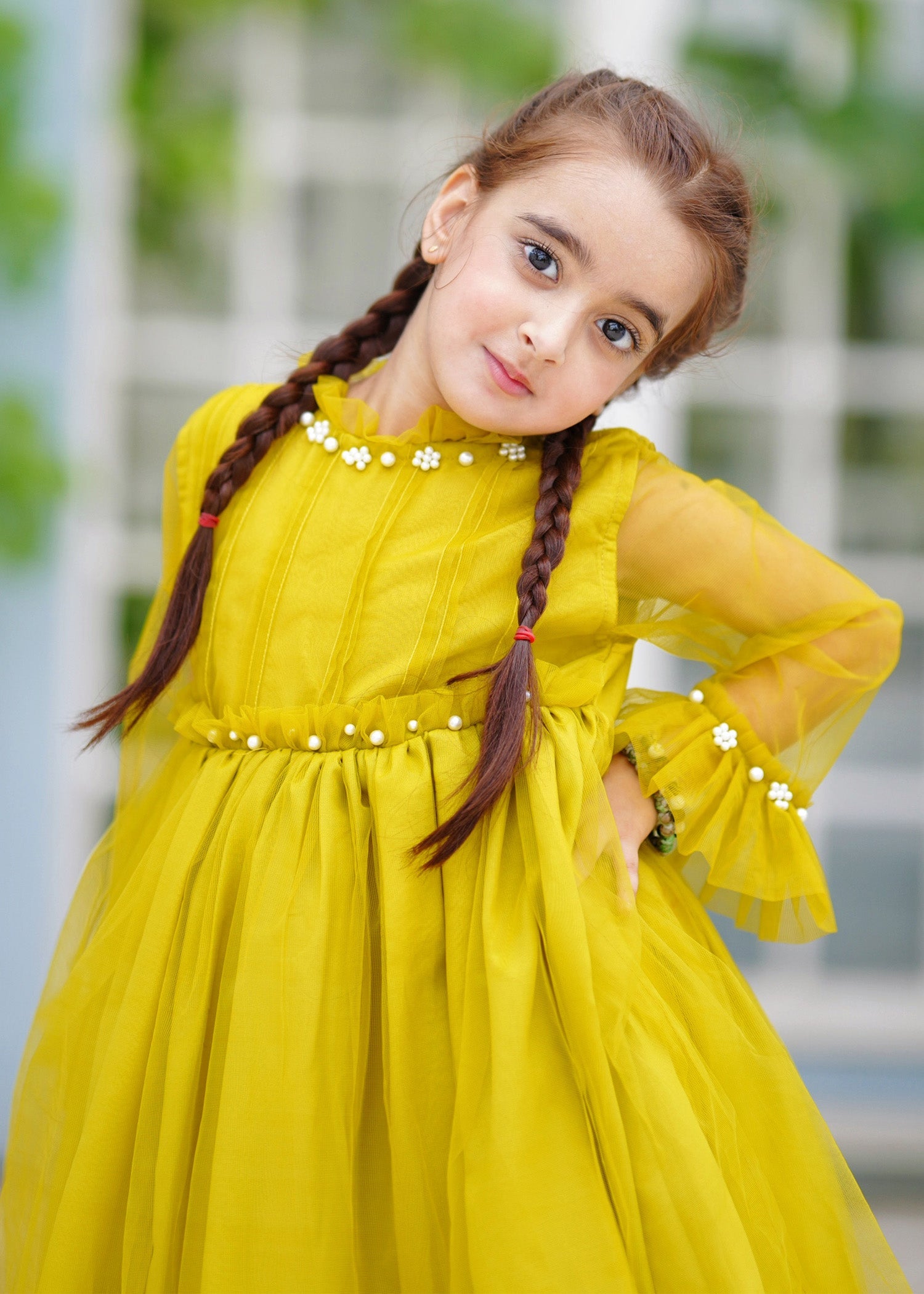 Fairy Bloom by Modest Stitched kids Formals Collection'2025-Olive