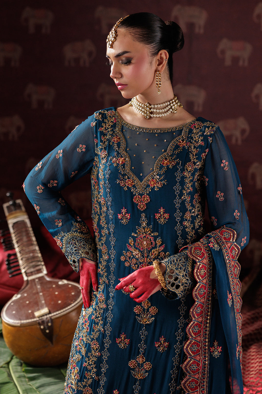 Panache By Meeral Official Unstitched 3 Piece Luxury Chiffon Formals Collection'2025-D-04
