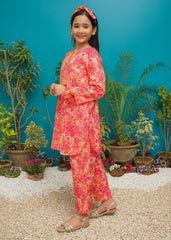 Modest Stitched 2 Piece Spring Summer Collection-Flamingo Bloom