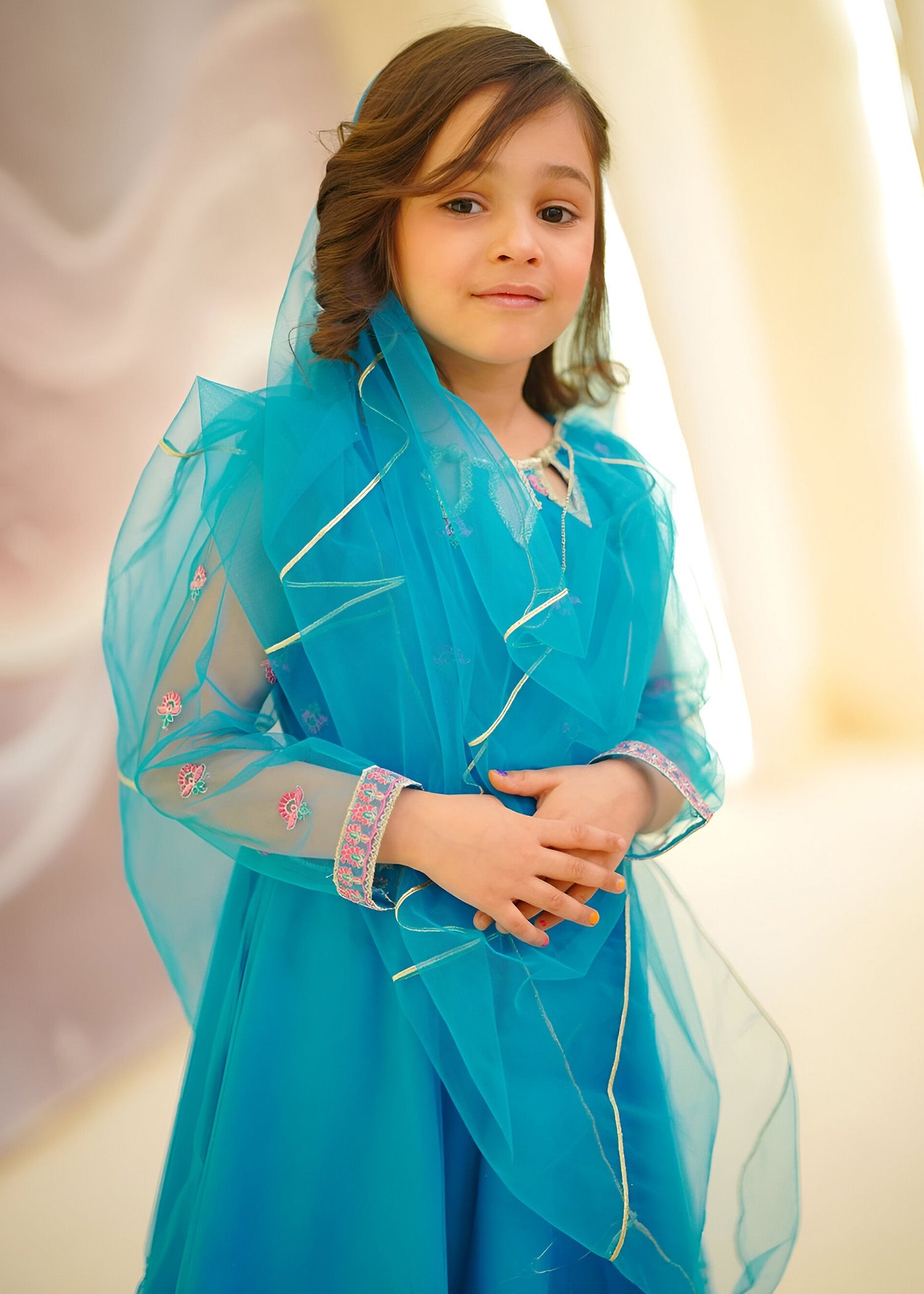 Modest Stitched 3 Piece Festive Collection-Saniya