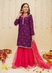 Eid Ki Khushiyan By Modest Stitched 3 Piece Formals Collection'2025-Rawsilk Gharara | 8925