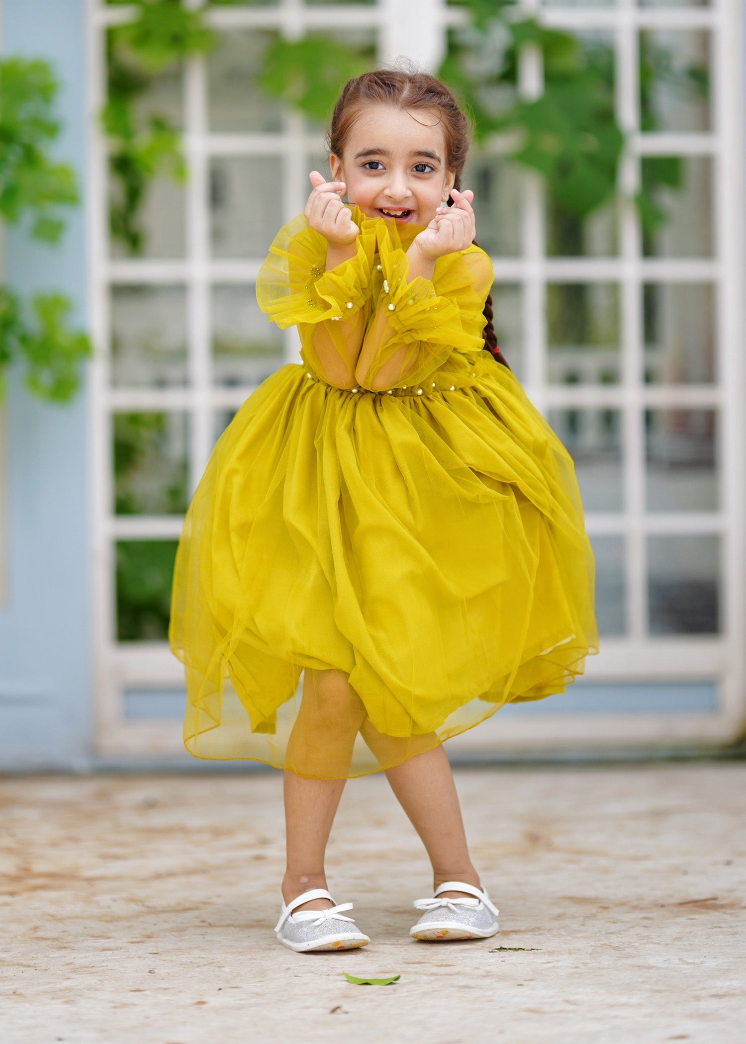 Fairy Bloom by Modest Stitched kids Formals Collection'2025-Olive