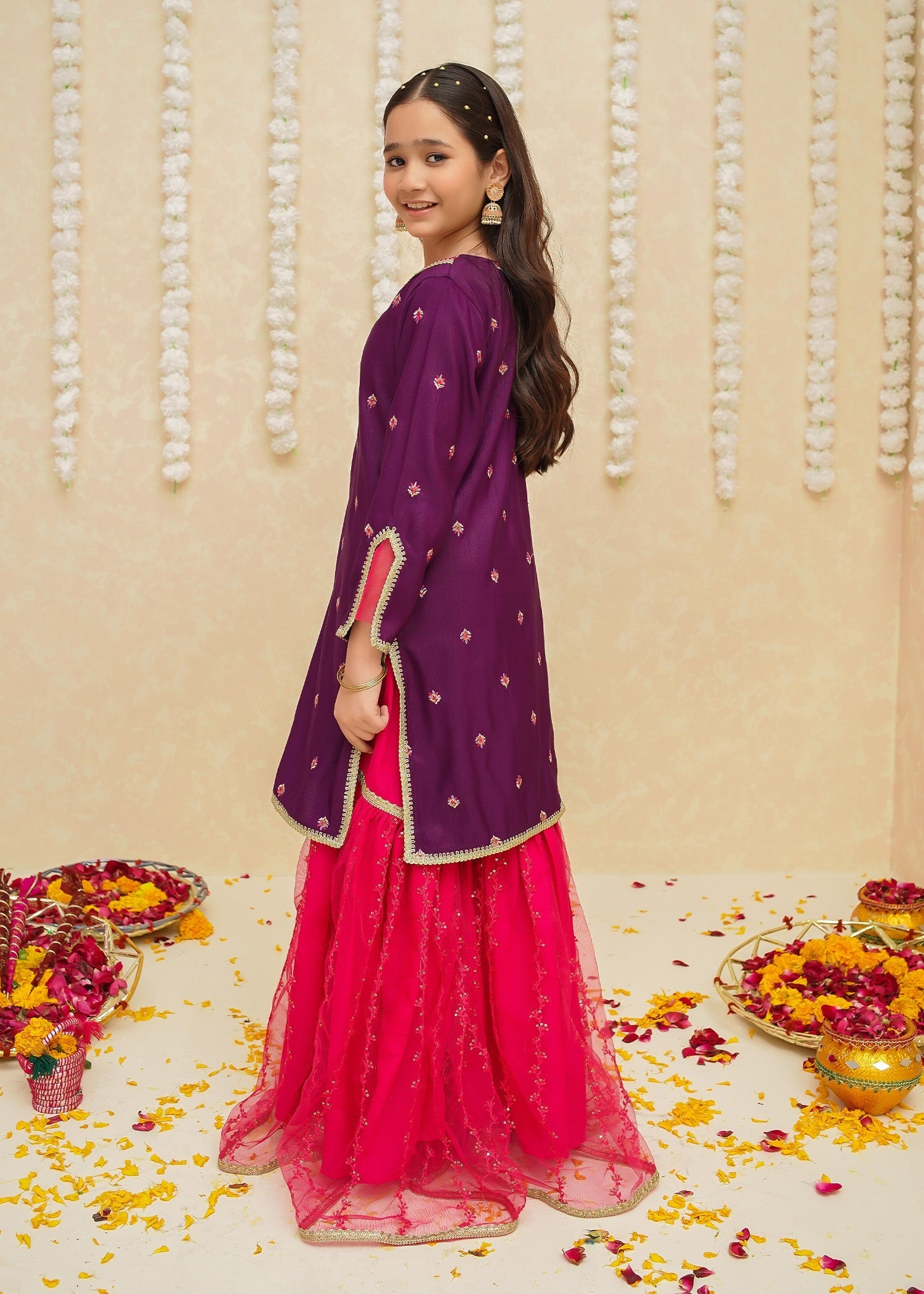 Eid Ki Khushiyan By Modest Stitched 3 Piece Formals Collection'2025-Rawsilk Gharara | 8925