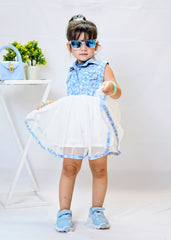 Fairy Bloom by Modest Stitched kids Formals Collection'2025-Denim Pearl