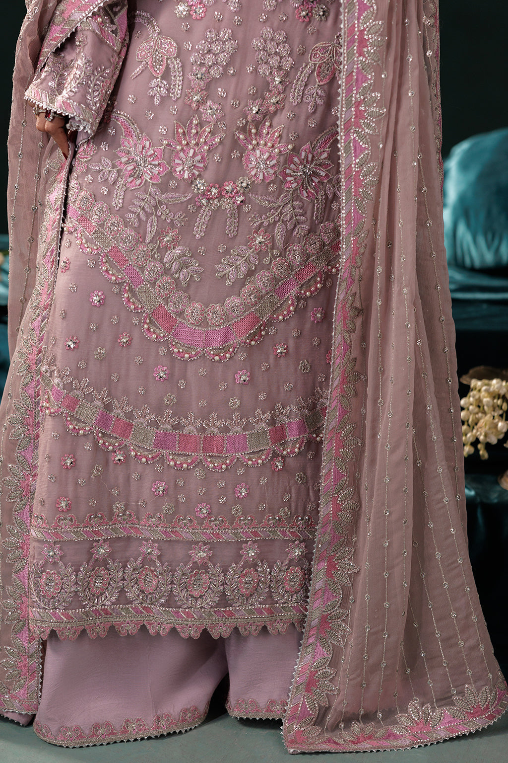 Panache By Meeral Official Unstitched 3 Piece Luxury Chiffon Formals Collection'2025-D-07