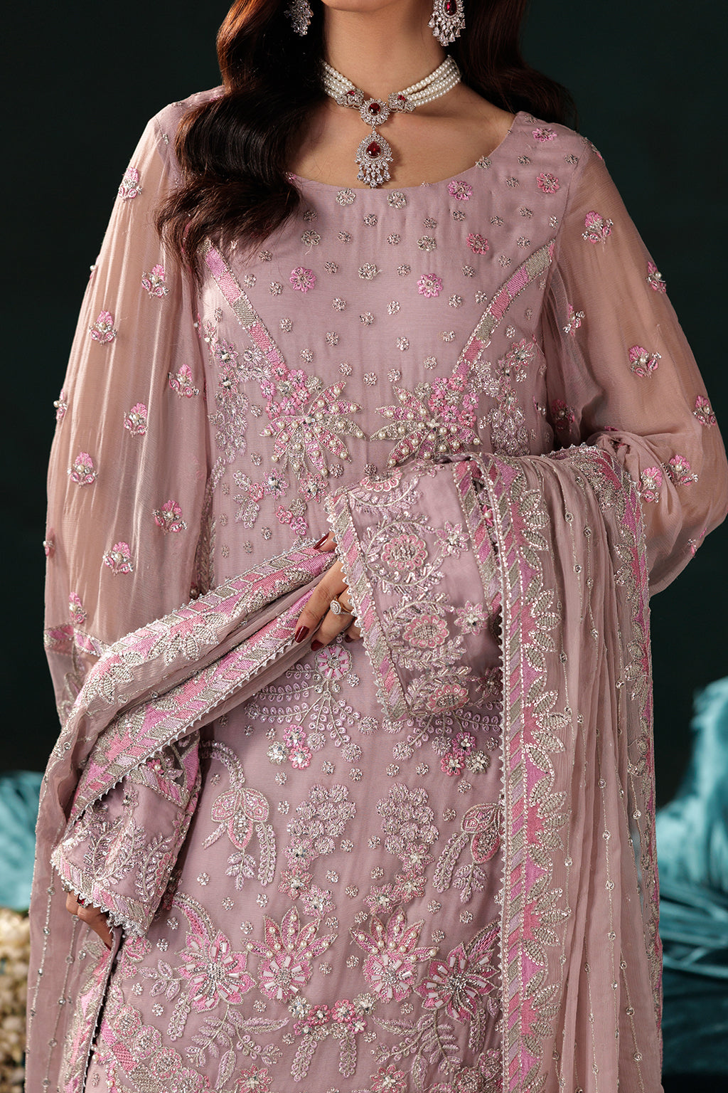 Panache By Meeral Official Unstitched 3 Piece Luxury Chiffon Formals Collection'2025-D-07