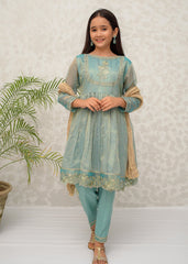 Eid Ki Khushiyan By Modest Stitched 3 Piece Cotton Frock Collection'2025-9025-Grn