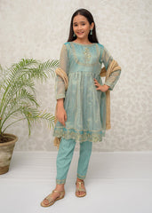 Eid Ki Khushiyan By Modest Stitched 3 Piece Cotton Frock Collection'2025-9025-Grn