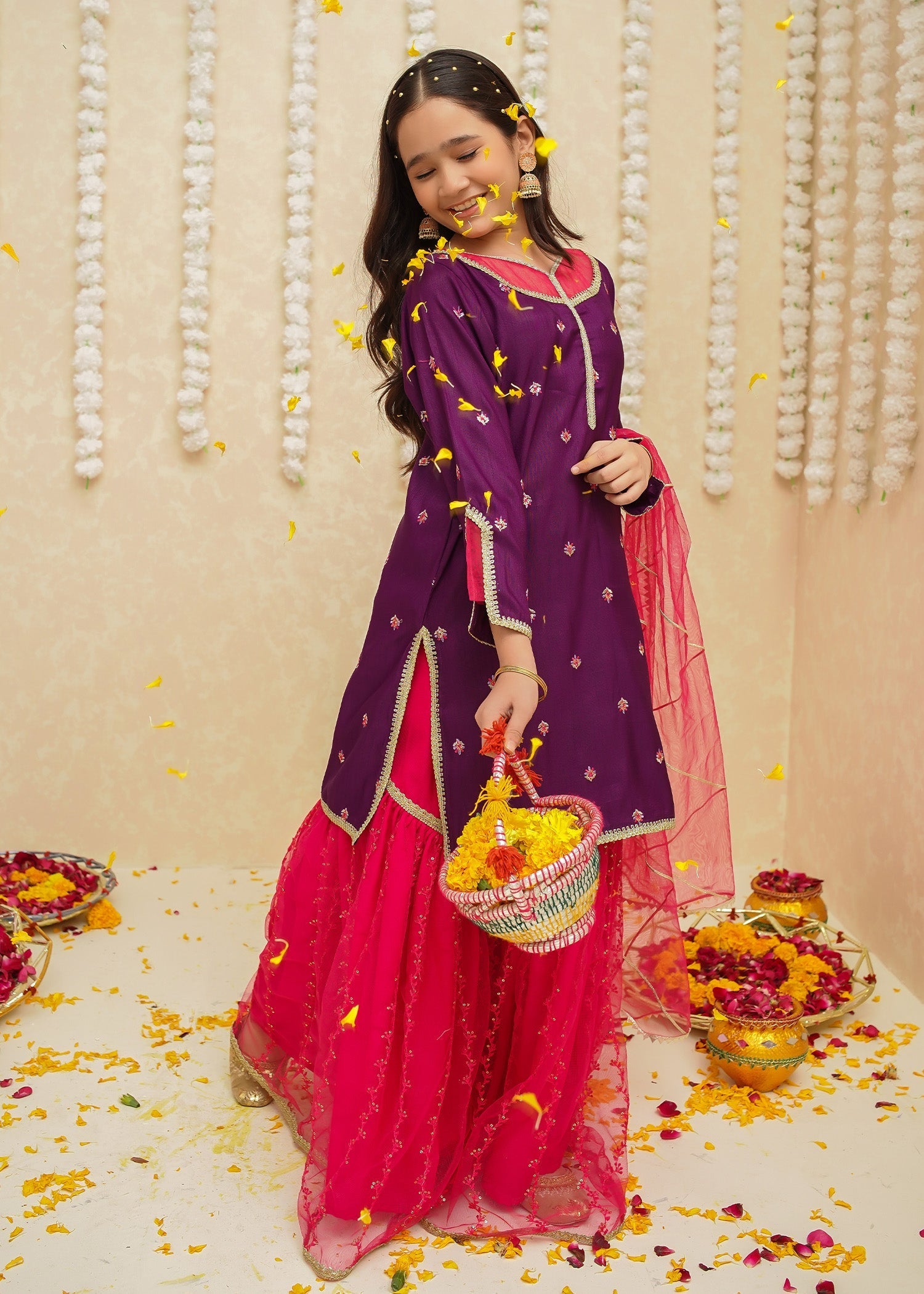 Eid Ki Khushiyan By Modest Stitched 3 Piece Formals Collection'2025-Rawsilk Gharara | 8925