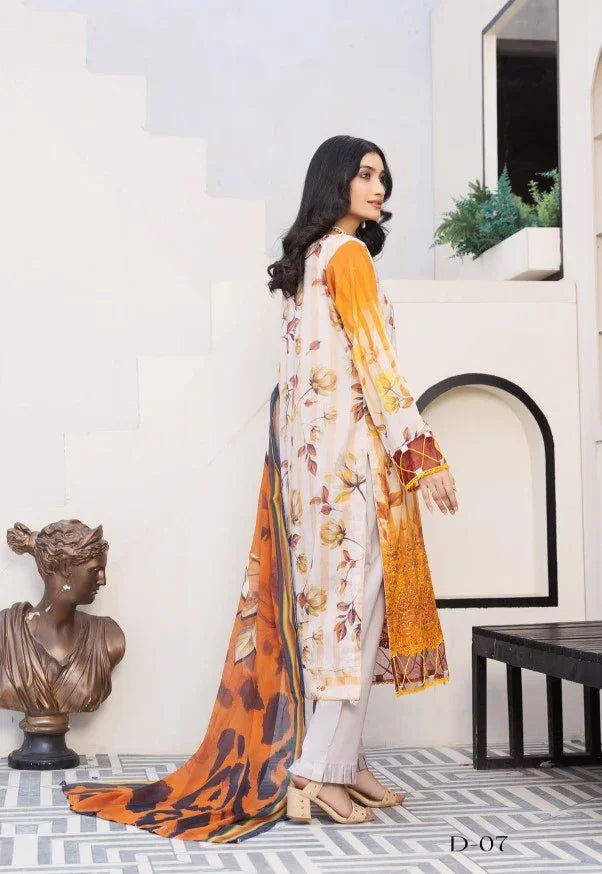 Dressline Unstitched 3 Piece Chikankari Emb Lawn Collection