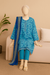 Almeerah Unstitched 3 Piece Luxe Summer Collection'2025-Azure Sky Charm