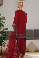 Mahpara By Sada Bahar Stitched 3 Piece Festive Formals Vol-09 Collection'2024-B-22-Maroon