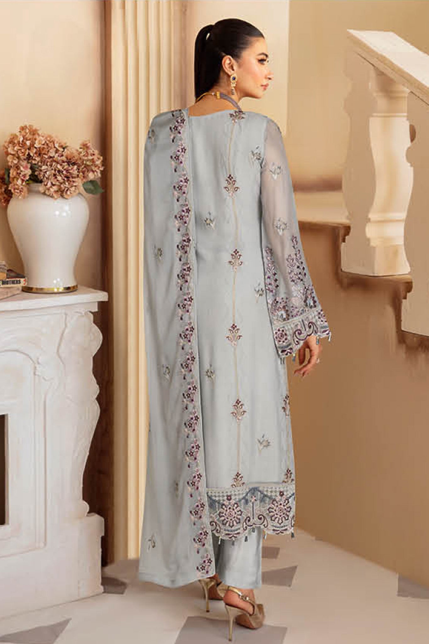 Sangeet by Ramsha Unstitched 3 Piece Chiffon Vol-03 Collection'2025-B-309