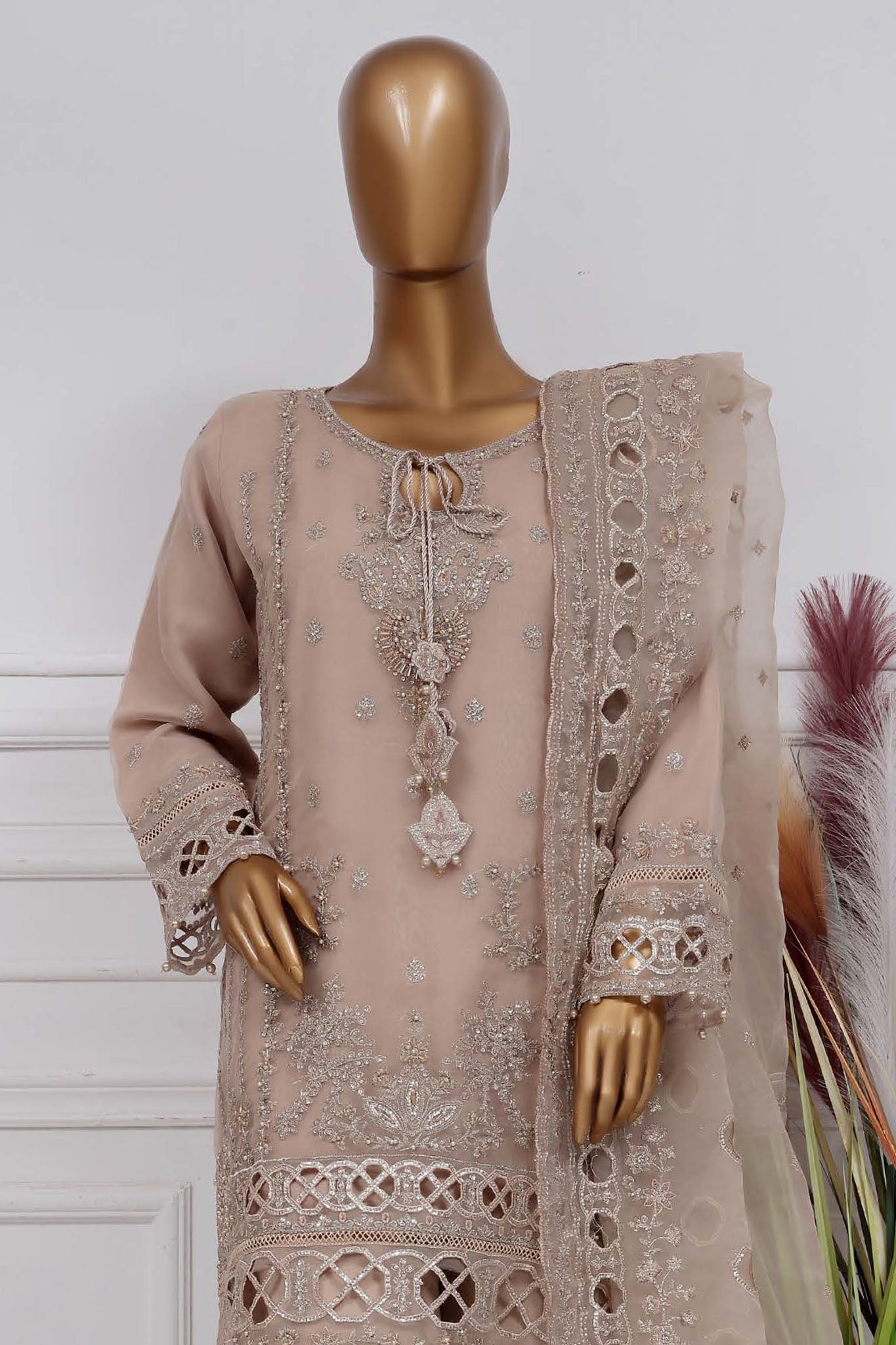 Mahpara by Sada Bahar Stitched 3 Piece Festive Formals Vol-15 Collection-B-32-Skin