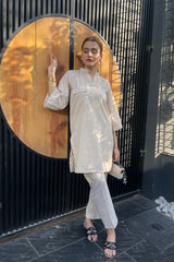 Zaman By MNM Stitched 2 Piece Winter Pret Collection'2024-Neutral Chic