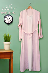 Bustangi Baby Pink Abaya