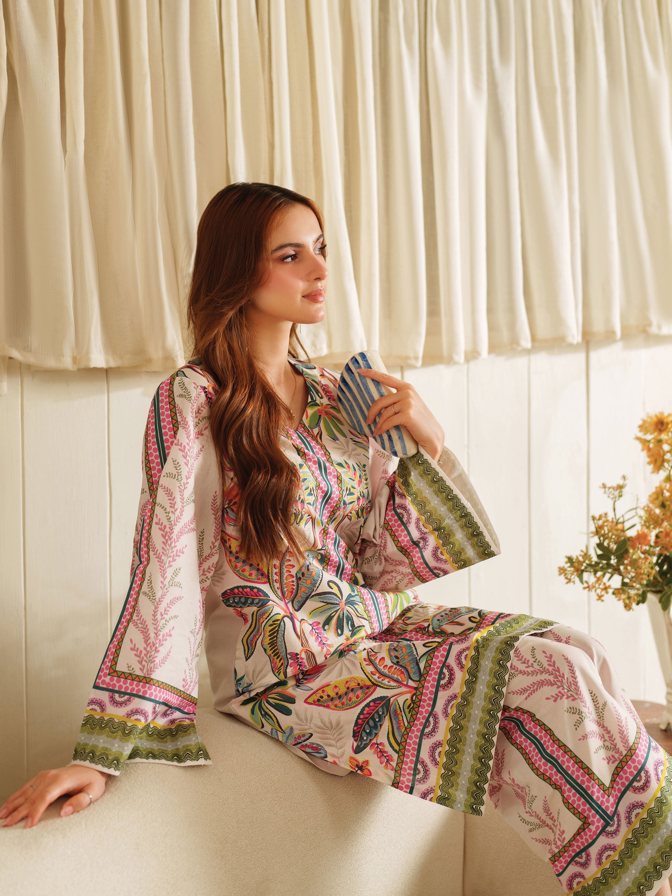 The Bloom Edit by Garnet Stitched 2 Piece Summer Collection'2025-Ballet