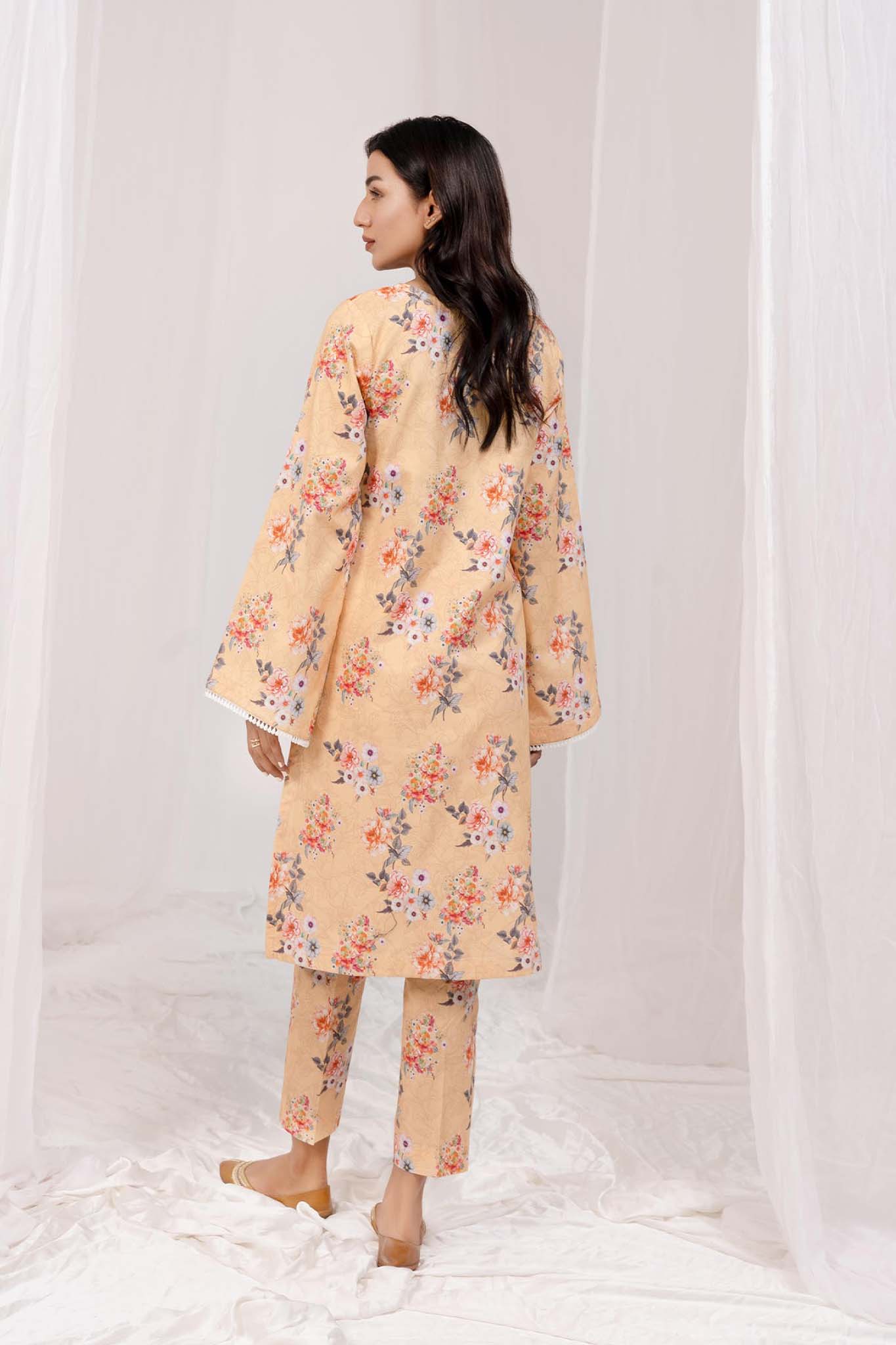 Blumm by Esra Stitched 2 Piece Printed Cambric Collection'2022-BES-06-Fawn