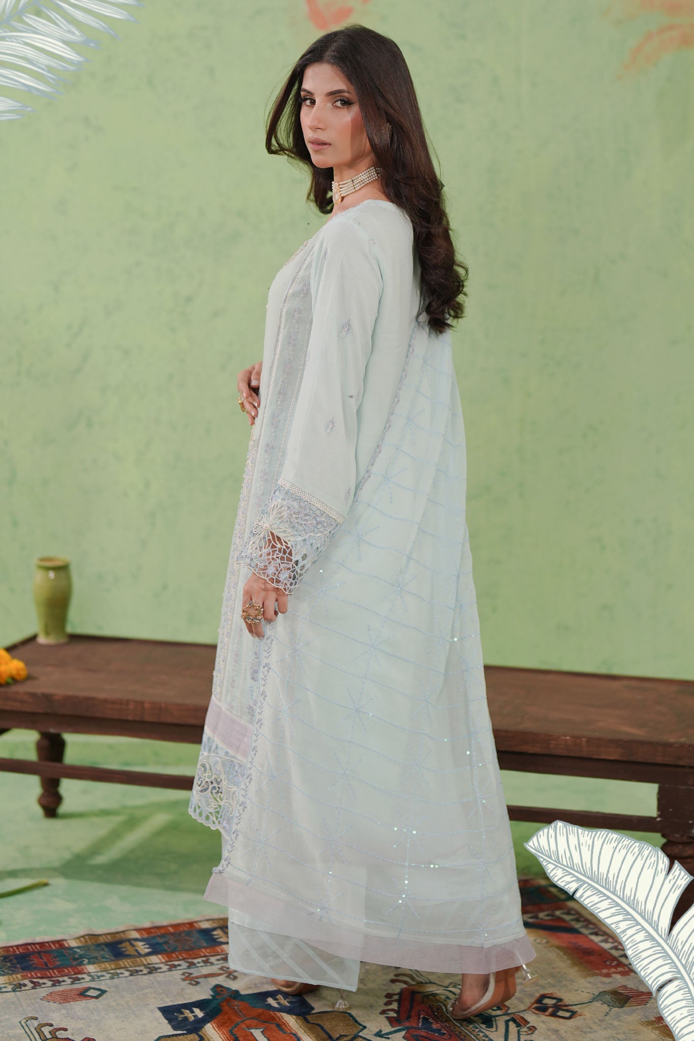 Bayan By Guzel Stitched 3 Piece Chiffon Formals Collection'2025-BG-01-Sapna