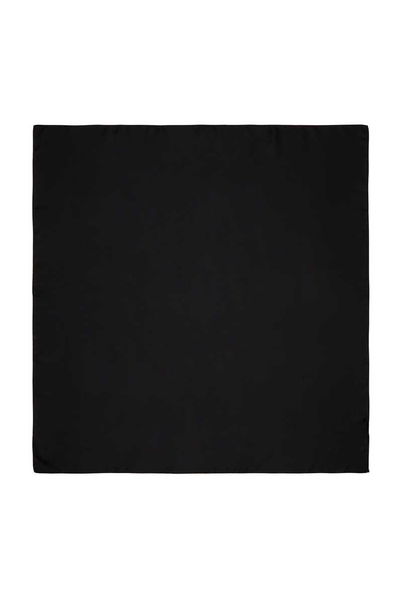 Hijab Ul Hareem Black Plain Square Scarve