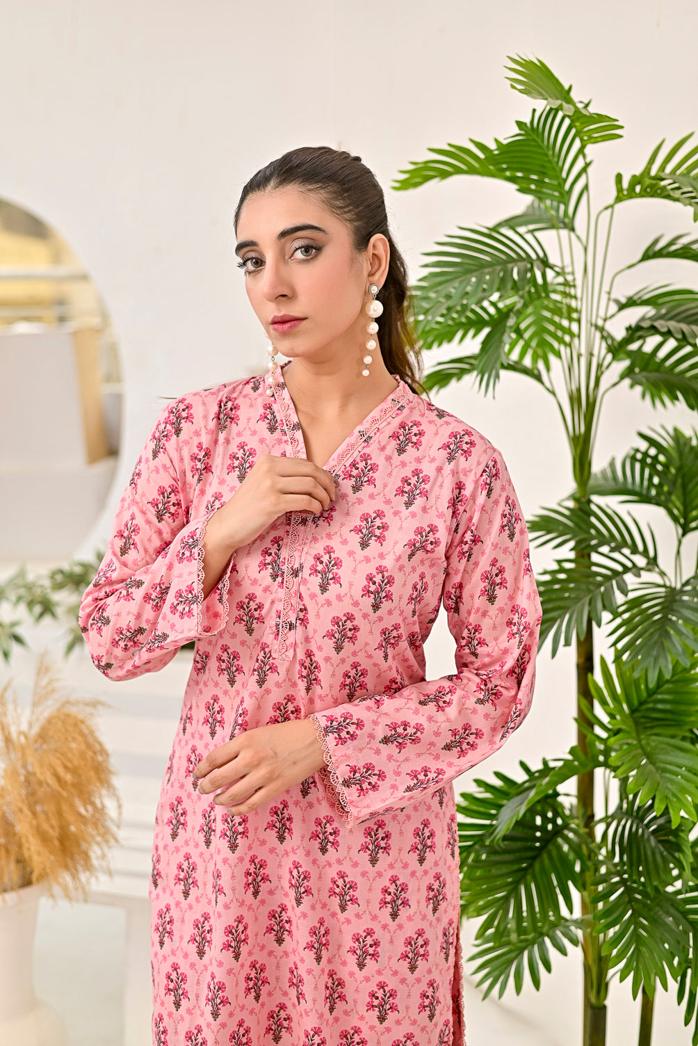 Silcot Stitched Summer Collection'2025-Rosebloom Charm ? 2 Piece Lawn Suit