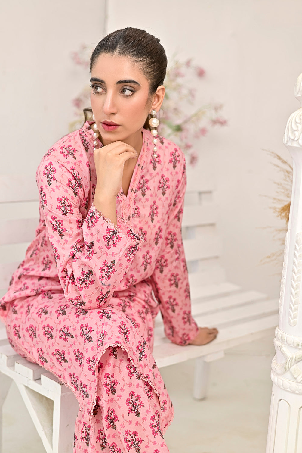 Silcot Stitched Summer Collection'2025-Rosebloom Charm ? 2 Piece Lawn Suit