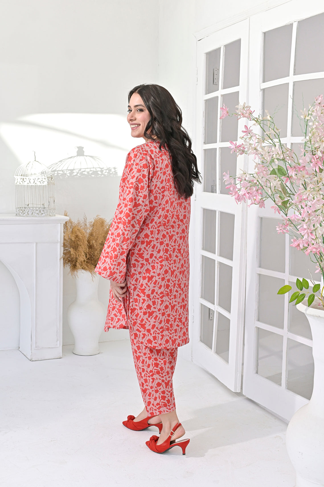 Silcot Stitched Summer Collection'2025-Spring Fling Scarlet Co-ord
