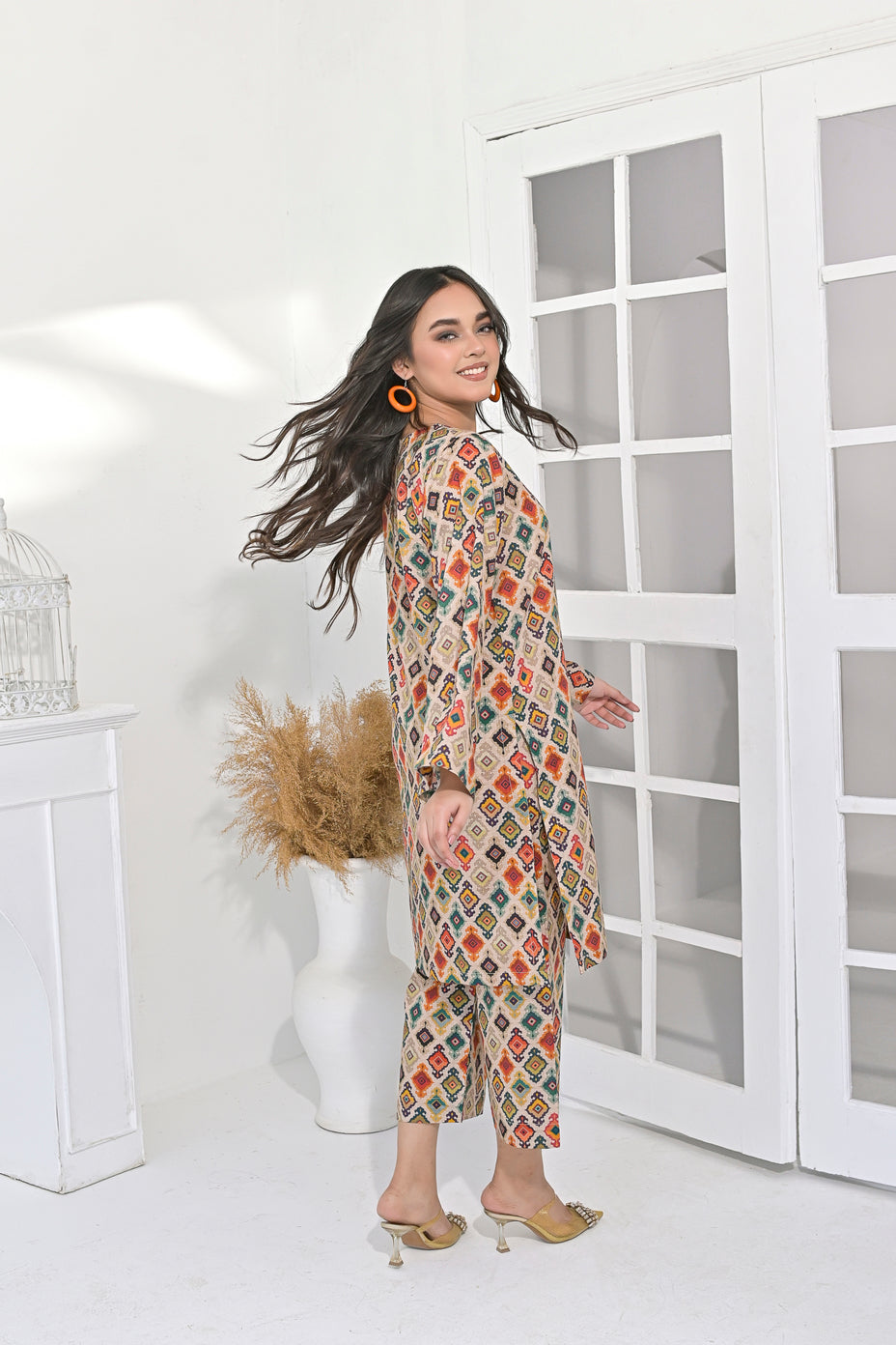 Silcot Stitched Summer Collection'2025-Boho Chic Printed Ensemble