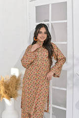 Silcot Stitched Summer Collection'2025-Autumn Bloom Printed Co-Ord Set
