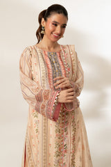 Lux Edit By Zaaviay Stitched Beige Bliss (Shirt & Duppatta)
