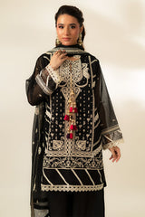 Lux Edit By Zaaviay Stitched Black Opal (Shirt & Duppatta)