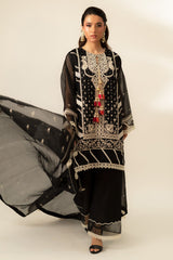 Lux Edit By Zaaviay Stitched Black Opal (Shirt & Duppatta)