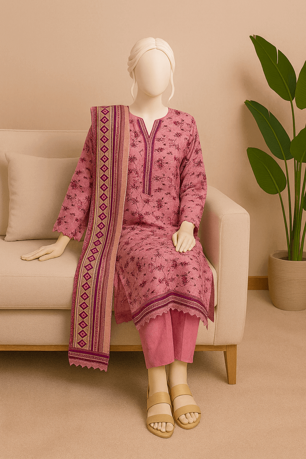 Almeerah Unstitched 3 Piece Luxe Summer Collection'2025-Blush Pink Aura