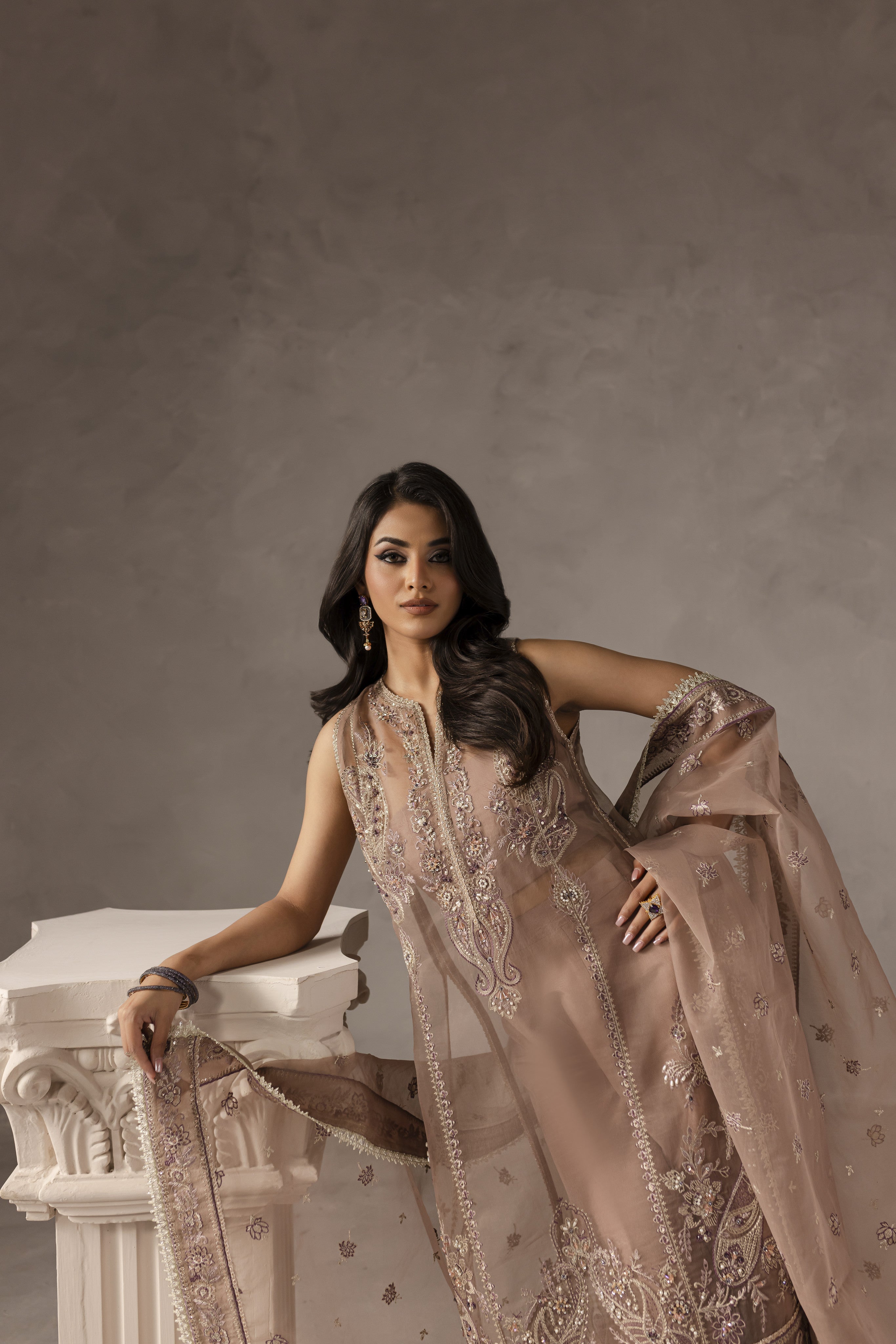 Eblouir By Imran Ramzan Unstitched 3 Piece Luxury Formals Collection'2025-Blush De Rose