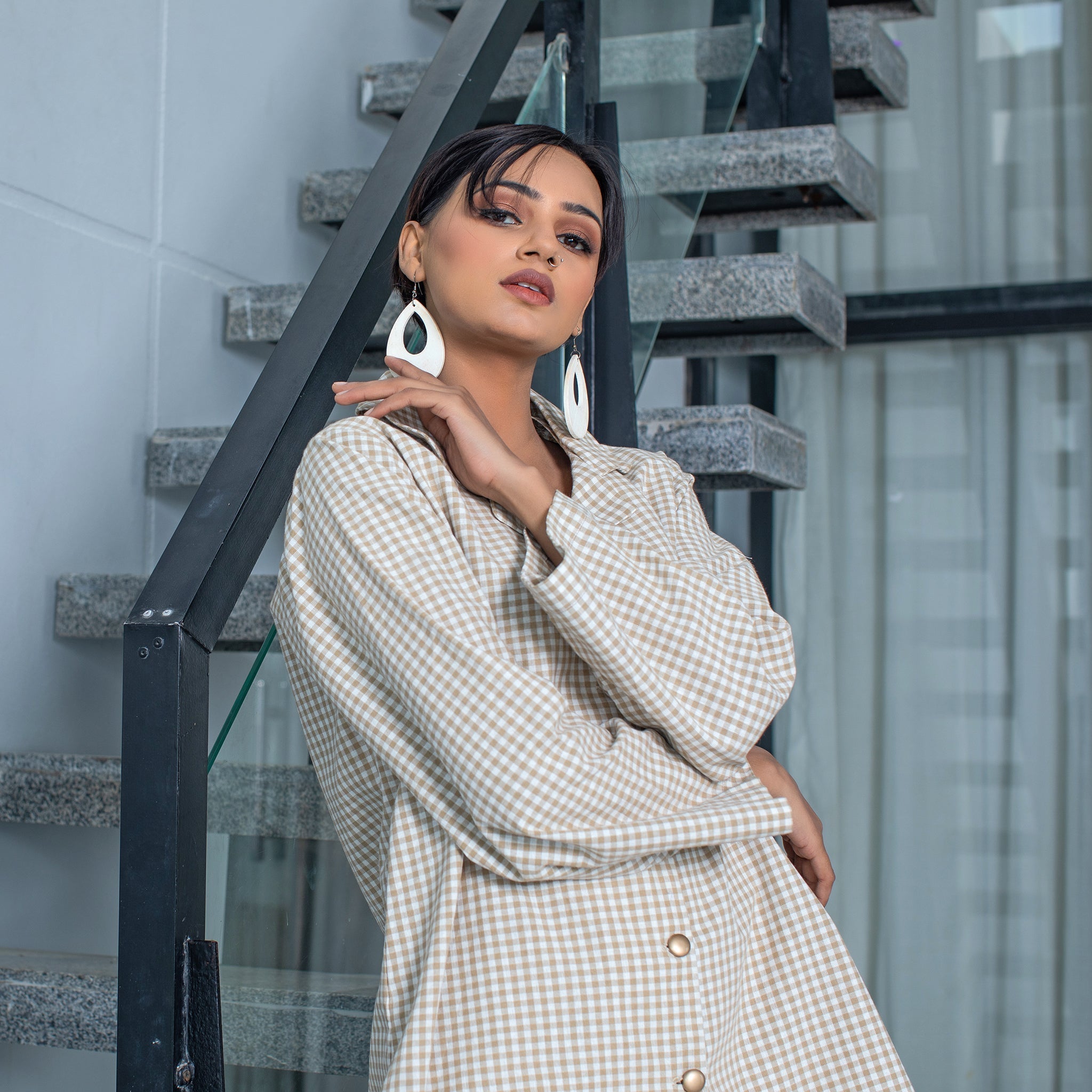 Urban Cut 2 Piece Cotton Yarn Dyed Co- Ord Set
