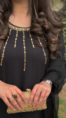 Manahils Stitched Black Embellished Swarovski