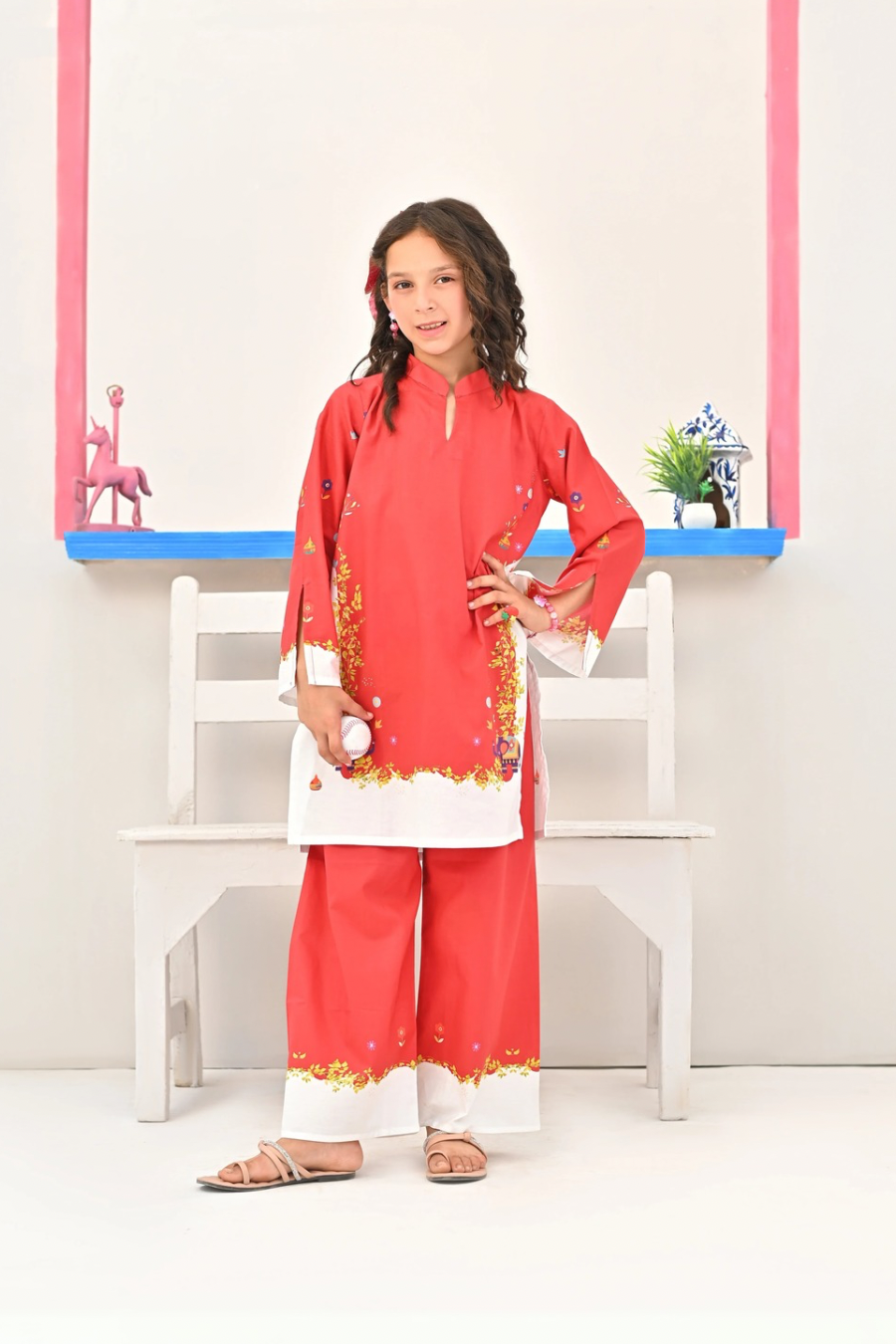 Dhaga Stitched 2 Piece Premium Cotton Lawn Kids Collection'2025-ANNA